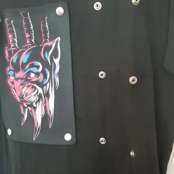 Diesel x Olivia ØBLANC Black Snap Patch T-Shirt M - Picture 5 of 5